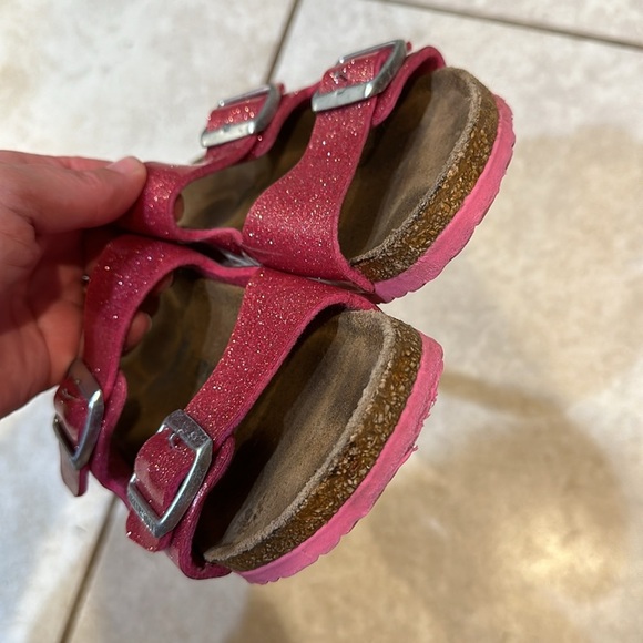 Birkenstock Arizona Pink Glitter Sandals 32 - Picture 5 of 7